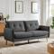 Canapé 2 places scandinave CHLOÉ tissu gris foncé