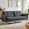 CHLOÉ Scandinavian 3-seater sofa in dark gray fabric