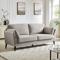 MAJA Scandinavian 2-seater sofa in beige fabric