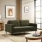 OSKAR vintage 2-seater sofa in khaki corduroy