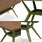 Mesa de jantar ANDREA de 160 cm com pés de metal cáqui e tampo com acabamento em nogueira. - 5