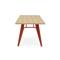 Mesa de jantar extensível MELOE de 140/180 cm com pés de metal em terracota e tampo com acabamento em carvalho. - 8