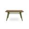 Mesa de jantar extensível MELOE de 140/180 cm com pés de metal cáqui e tampo com acabamento em nogueira. - 1