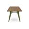 Mesa de jantar extensível MELOE de 140/180 cm com pés de metal cáqui e tampo com acabamento em nogueira. - 8