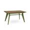 Mesa de jantar extensível MELOE de 140/180 cm com pés de metal cáqui e tampo com acabamento em nogueira. - 7