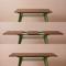 Mesa de jantar extensível MELOE de 140/180 cm com pés de metal cáqui e tampo com acabamento em nogueira. - 5