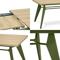 Mesa de jantar extensível MELOE, 140/180 cm, com pés de metal cor cáqui e tampo com acabamento em carvalho. - 6