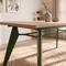 Mesa de jantar extensível MELOE, 140/180 cm, com pés de metal cor cáqui e tampo com acabamento em carvalho. - 2