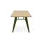 Mesa de jantar extensível MELOE, 140/180 cm, com pés de metal cor cáqui e tampo com acabamento em carvalho. - 8