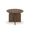Mesa de jantar redonda extensível ZELIE de 110/150 cm em MDF com acabamento em nogueira. - 1
