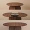Mesa de jantar redonda extensível ZELIE de 110/150 cm em MDF com acabamento em nogueira. - 5