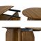 Mesa de jantar redonda extensível ZELIE de 110/150 cm em MDF com acabamento em nogueira. - 6