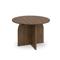 Mesa de jantar redonda extensível ZELIE de 110/150 cm em MDF com acabamento em nogueira. - 7