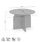 Mesa de jantar redonda extensível ZELIE de 110/150 cm em MDF com acabamento em nogueira. - 4