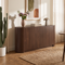 ALBA Sideboard mit 3 Türen, 160 cm, dunkle Holzoptik, Melaminbeschichtung