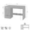 120cm desk, 1 door, 1 drawer, walnut finish MALO - 4