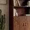MALO 180cm bookcase, 2 doors, walnut finish - 2