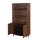 MALO 180cm bookcase, 2 doors, walnut finish - 6