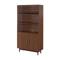 MALO 180cm bookcase, 2 doors, walnut finish - 8