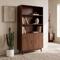 MALO 180cm bookcase, 2 doors, walnut finish