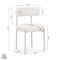 Lot de 8 chaises rembourrées tissu chenille beige et pieds métal beige GABY - 10