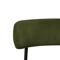 Lot de 4 chaises rembourrées velours côtelé kaki et pieds métal noir IRIS - 7