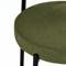 Lot de 8 chaises rembourrées velours côtelé kaki et pieds métal noir IRIS - 6