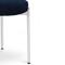 Ensemble table extensible MELOE 140-180cm noyer pieds terracotta et 4 chaises NOVA tissu bouclettes bleu nuit - 14