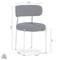 Ensemble table extensible MELOE 140-180cm noyer pieds terracotta et 4 chaises NOVA tissu bouclettes bleu nuit - 15