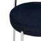 Ensemble table extensible MELOE 140-180cm noyer pieds terracotta et 4 chaises NOVA tissu bouclettes bleu nuit - 12