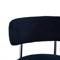 Ensemble table extensible MELOE 140-180cm noyer pieds terracotta et 4 chaises NOVA tissu bouclettes bleu nuit - 13