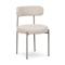 Udvidelsesbart spisebordssæt MELOE 140-180cm eg terracotta ben og 4 GABY stole beige chenille stof - 9