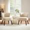 Set of 2 JOFI cocktail armchairs in beige fabric