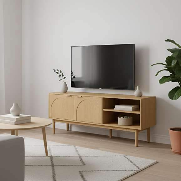 Szafka RTV NOLAN z dębu skandynawskiego