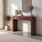 Bohemian console table, 120cm, 2 drawers, walnut finish ALBA