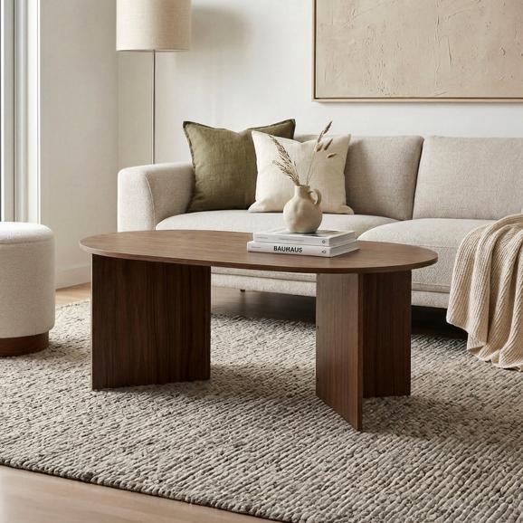 SVEN Scandinavian coffee table, 100cm, walnut finish