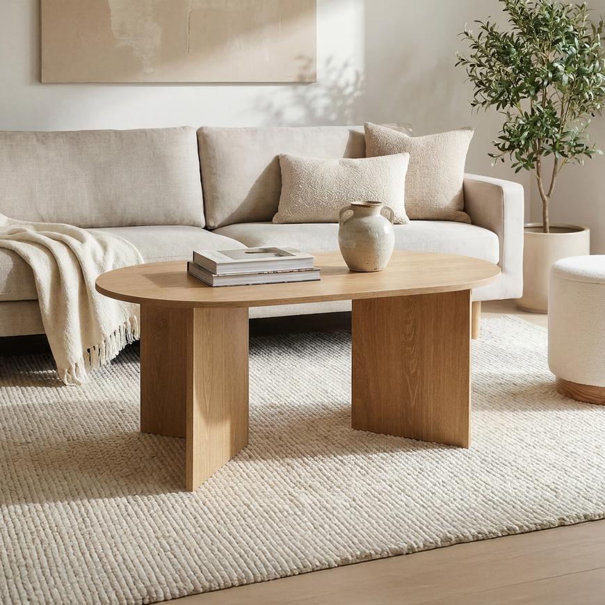 SVEN Scandinavian coffee table, 100cm, oak finish