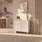 FLORA beige dressoir van 80 cm met 2 deuren en melamine afwerking