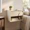 Set van 2 beige zwevende nachtkastjes met 1 lade, melamine afwerking, FLORA