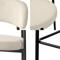 Set di 2 sgabelli da bar, alti 75 cm, rivestiti in velluto a coste beige e con gambe in metallo nero, IRIS - 5