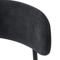 Set di 2 poltrone IRIS imbottite in velluto a coste nero con gambe in metallo nero. - 7