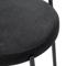 Set di 2 poltrone IRIS imbottite in velluto a coste nero con gambe in metallo nero. - 8