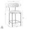 Set di 2 sgabelli da bar, alti 65 cm, rivestiti in velluto a coste nero con gambe in metallo nero, IRIS - 4