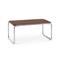 AMAYA Retro-Couchtisch, 90 cm, Tischplatte in Walnussoptik und Chromgestell - 6