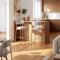 Set di 2 sgabelli da bar GABY, alti 75 cm, rivestiti in tessuto ciniglia beige con gambe in metallo beige. - 3