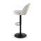 Taburete de bar giratorio 360° regulable en altura - Pack de 2, tela chenilla beige, patas de metal negro ORION - 8