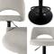 Taburete de bar giratorio 360° regulable en altura - Pack de 2, tela chenilla beige, patas de metal negro ORION - 6