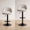 Taburete de bar giratorio 360° regulable en altura - Pack de 2, tela chenilla beige, patas de metal negro ORION - 4