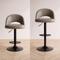 Taburete de bar giratorio 360° regulable en altura - Pack de 2, piel sintética beige, patas de metal negro ORION - 4