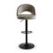 Taburete de bar giratorio 360° regulable en altura - Pack de 2, piel sintética beige, patas de metal negro ORION - 7